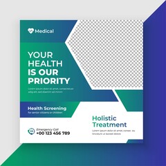 Fototapeta premium Medical Healthcare social media post and web banner template