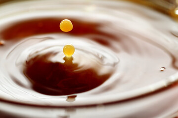 Droplet of coffee drink