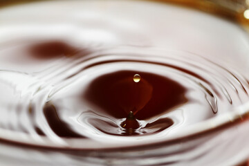 Droplet of coffee drink