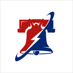 liberty bell logo vector