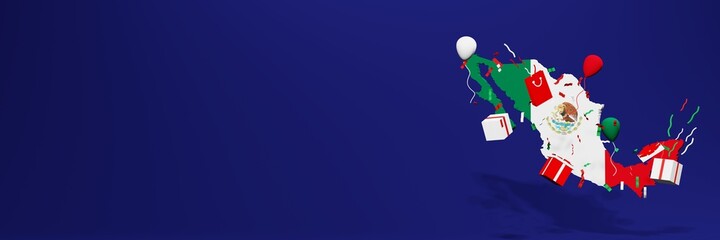 Celebration of the independence day of the state of Mexico for website covers and posting stories on social media posts