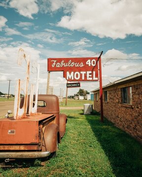 Fabulous 40 Motel, on Route 66 in Adrian, Texas