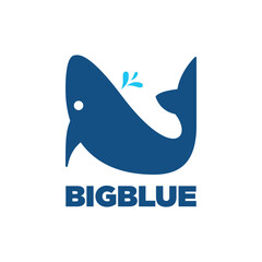 Blue whale logo template