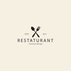 RESTAURANT FOOD HIPSTER LOGO VECTOR ICON SYMBOL ILLUSTRATION MINIMALIST DESIGN
