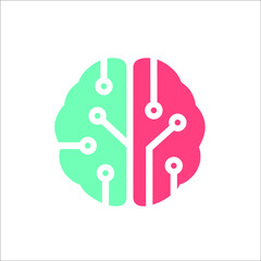 brain tech abstract logo
