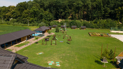 A view of the Lysa Hora Recreation Area in the village of Vysny Kazimir in Slovakia