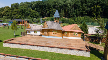 A view of the Lysa Hora Recreation Area in the village of Vysny Kazimir in Slovakia