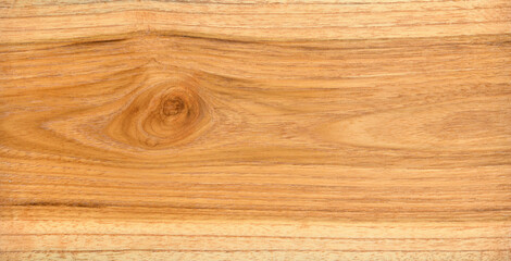 Obraz premium Close-up natural teak (Tectona grandis) wood with gnarl texture background.