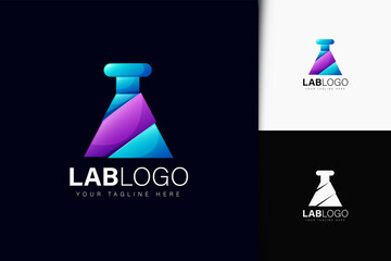 Lab logo design with gradient