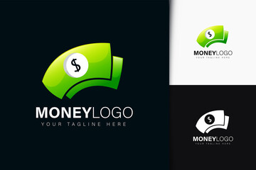 Money logo design with gradient