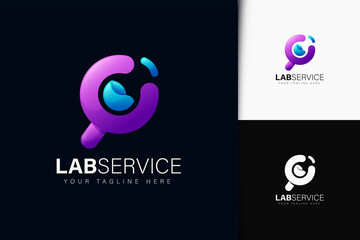 Lab service logo design with gradient