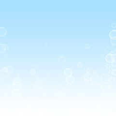 Random soap bubbles Christmas background. Subtle f
