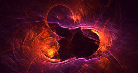 Fototapeta premium 3D rendering abstract multicolor fractal light background