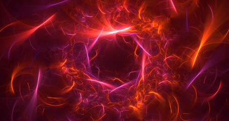 3D rendering abstract round light background