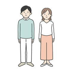 夫婦・カップルの全身イラスト