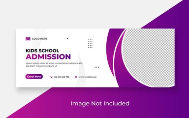 School admission social media cover and web banner template