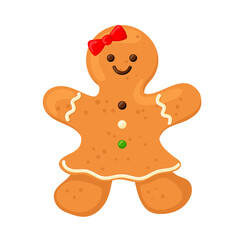 gingerbread in the form of a man. cartoon style