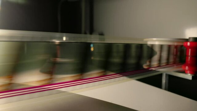 35mm film in a movie theater - retro cinema style - close up view