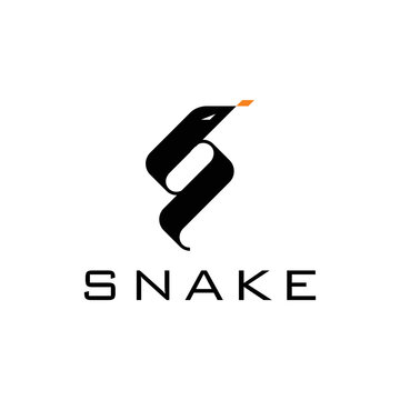 Abstract snake simple illustration logo template