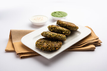Sprouted Moong dal tikki or patties