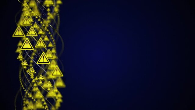 Intertwined Danger Symbol Animation, Loop, 4k
