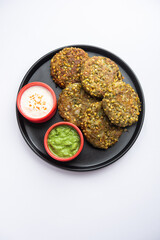 Sprouted Moong dal tikki or patties