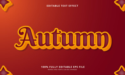 Autumn editable text effect