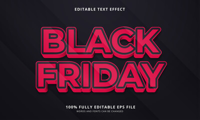 Black friday editable text effect