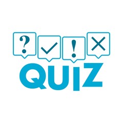 Test quiz logo icon isolated on white background