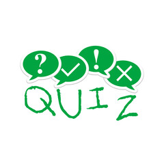Test quiz logo icon isolated on white background