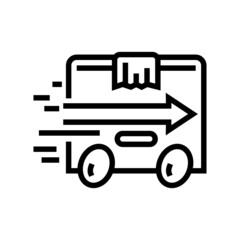 express delivery line icon vector. express delivery sign. isolated contour symbol black illustration