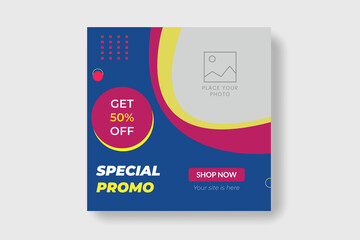 Business square social media post banner template
