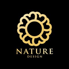 flower line art logo vector template.