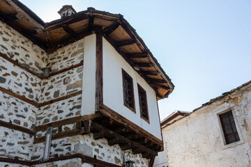 Fototapeta na wymiar Old traditional stone house in small mountain village
