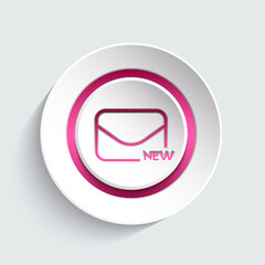 Obraz premium Message icon design element for your website, app, banner, page, layout, template. Vector illustration.