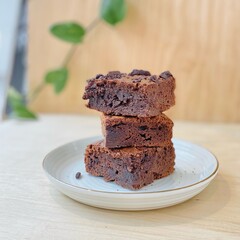 Brownie on a plate