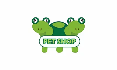 Fotobehang Business pet shop or pet care illustration logo © deemka studio