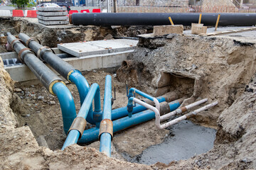 Laying of underground utilities (Russia)