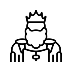 king kingdom line icon vector. king kingdom sign. isolated contour symbol black illustration