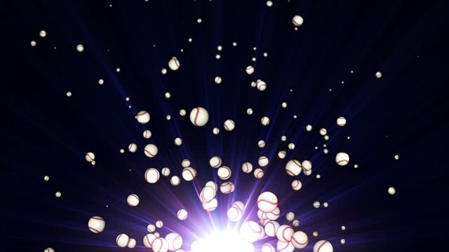 Flying BASEBALL BALL, Animation, Background, Loop, 4k
