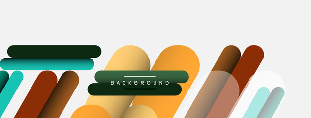Overlapping round shapes and lines background. Vector illustration for wallpaper banner background or landing page