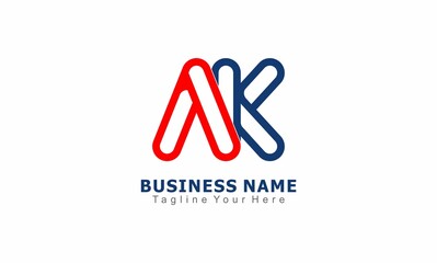 AK simple concept design business logo