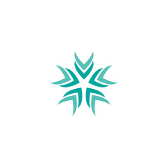 Blue shining star. Flat sticker icon isolated on white. Vector award illustration.