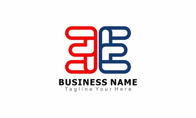 letter E simple concept design business logo