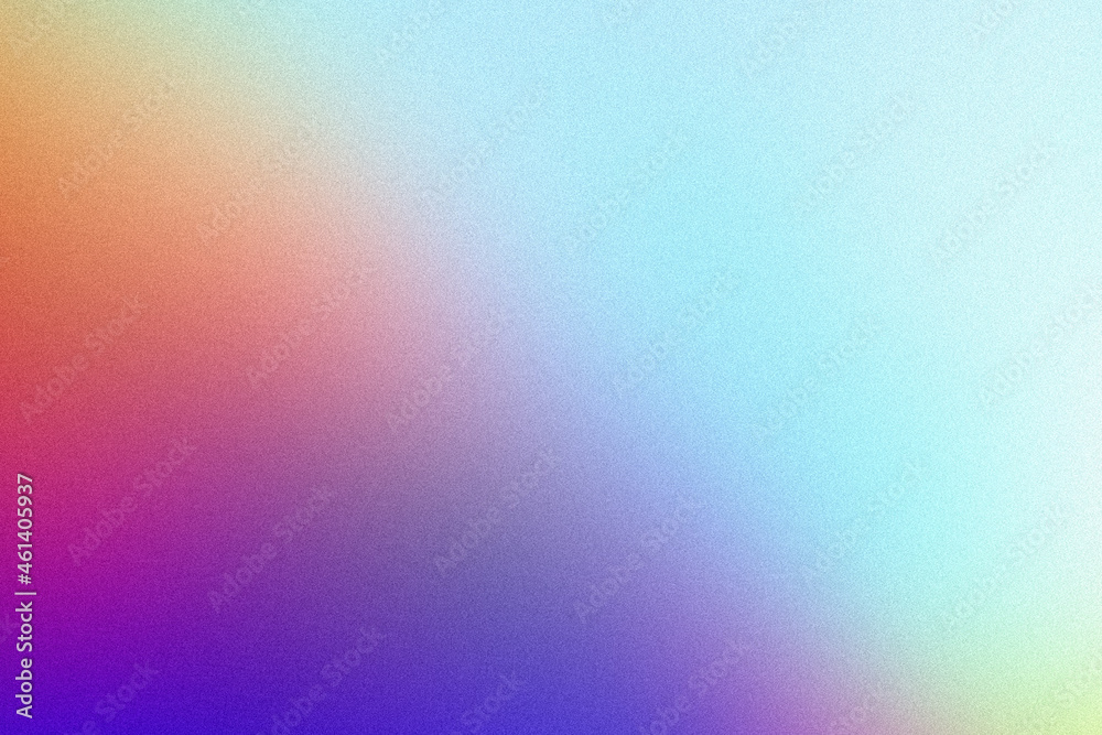 Aufkleber abstract pastel holographic blurred grainy gradient background texture. colorful digital grain soft 