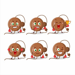 A sporty firecracker ball boxing athlete cartoon mascot design