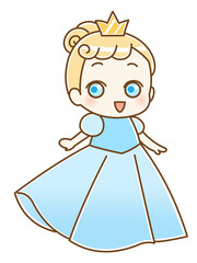 かわいいお姫様　左向き