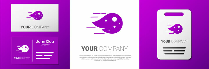 Logotype Fireball icon isolated on white background. Logo design template element. Vector © Kostiantyn