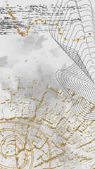 Fototapeta premium Creative concept flyer layout with tree growth rings.