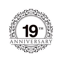 18 Year Anniversary Set Vector Template Design Illustration